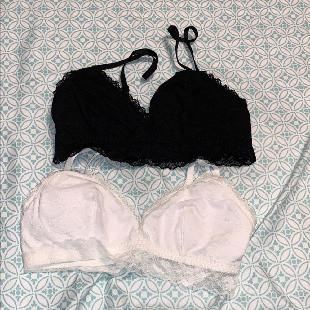 H&M bralettes black and white 2